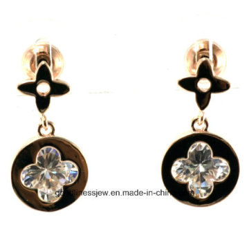 Pendientes de flores Lindo coreano Moda joyas trébol forma pendientes Pendientes de moda coreana para chica E6316